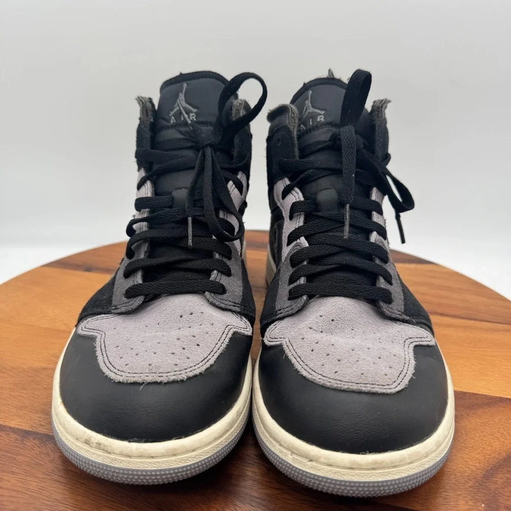Nike Air Jordan 1 Mid Craft Inside Out Black Grey Mens 11.5 Basketball Sneakers